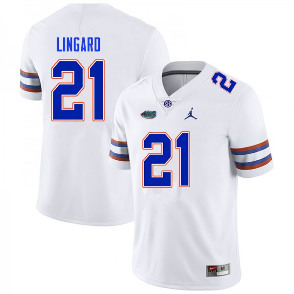 Men #21 Lorenzo Lingard Florida Gators College Football Jerseys White